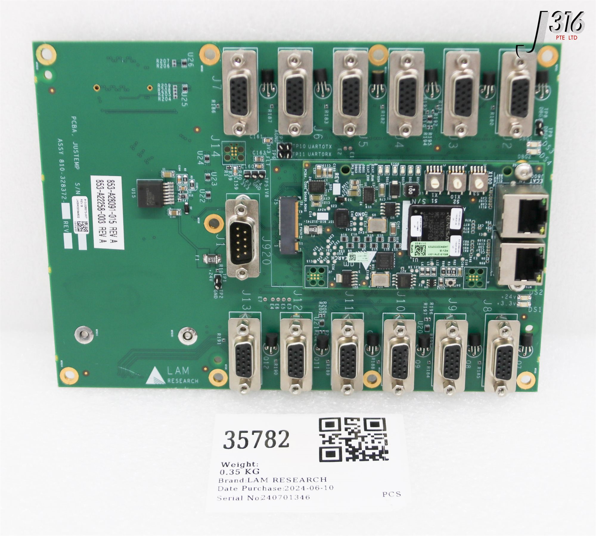 専用1 35782 LAM RESEARCH PCB, ASSY JUSTEMP W/ 810-312741-002 810-328372